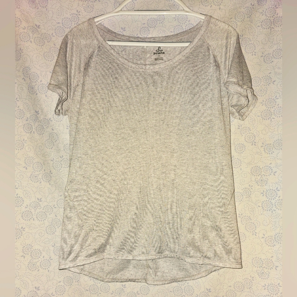 ✨️ Prana Women's Semi-sheer T-shirt ~ Large/ Heather Gray